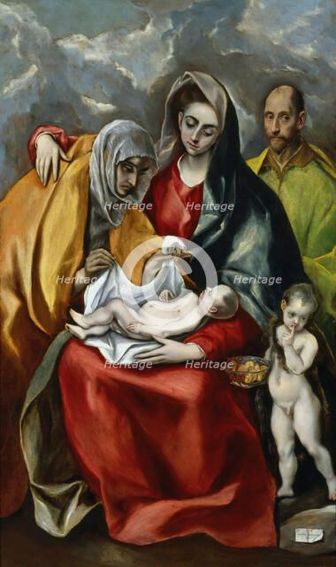 The Holy Family with the young John the Baptist, ca 1585. Creator: El Greco, Dominico (1541-1614).