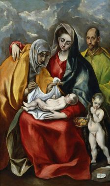 The Holy Family with the young John the Baptist, ca 1585. Creator: El Greco, Dominico (1541-1614)