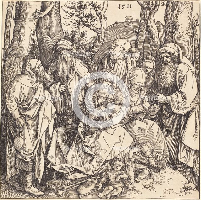 The Holy Family with Two Music-Making Angels, 1511. Creator: Albrecht Durer.