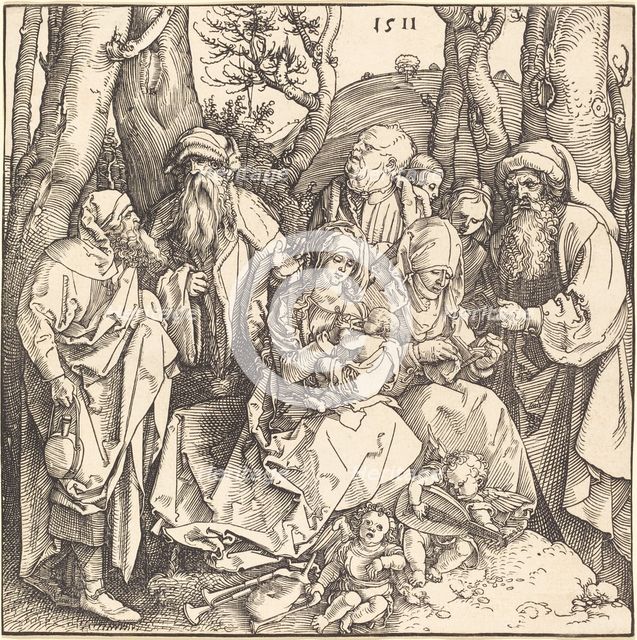 The Holy Family with Two Music-Making Angels, 1511. Creator: Albrecht Durer.