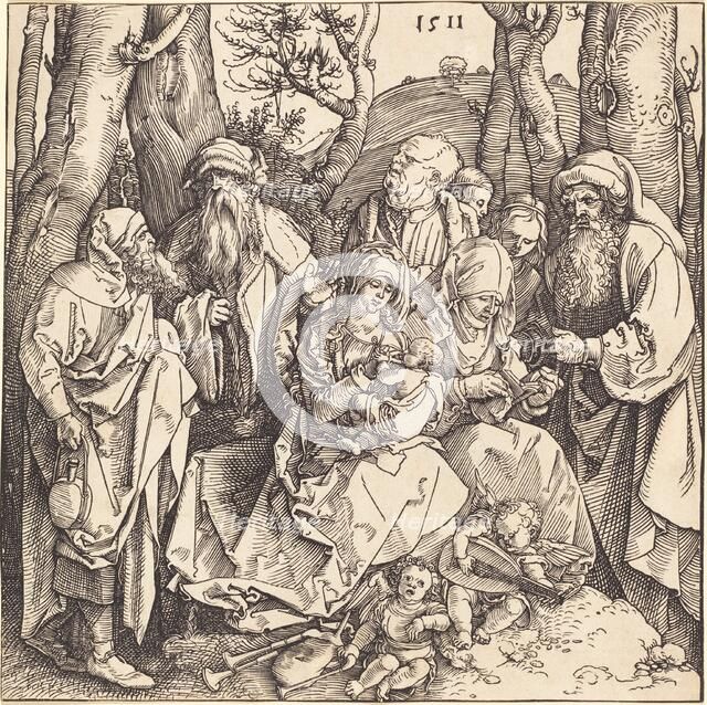 The Holy Family with Two Music-Making Angels, 1511. Creator: Albrecht Durer.