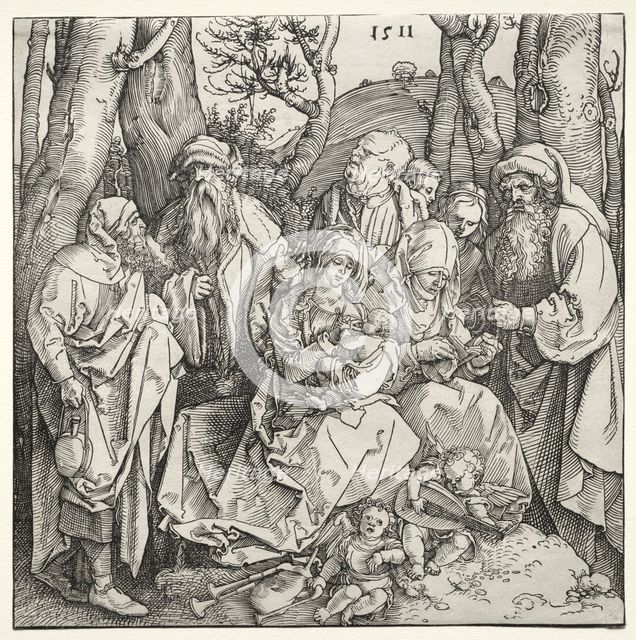 The Holy Family with Two Musician Angels, 1511. Creator: Albrecht Dürer (German, 1471-1528).