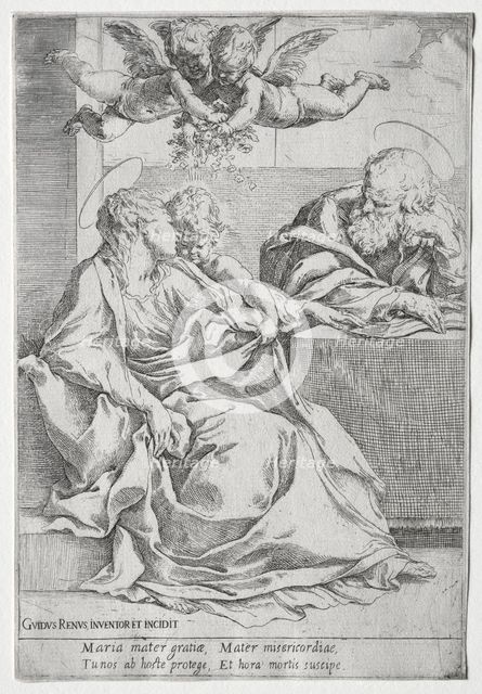 The Holy Family with Two Angels. Creator: Guido Reni (Italian, 1575-1642).