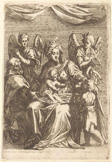 The Holy Family with Two Angels. Creator: Jacques Callot