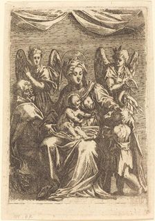 The Holy Family with Two Angels. Creator: Jacques Callot