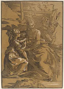 The Holy Family with Two Saints. Creator: Antonio da Trento