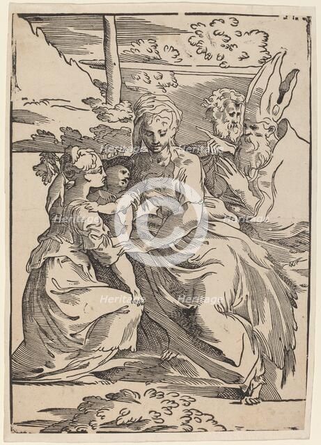 The Holy Family with Two Saints. Creator: Antonio da Trento.