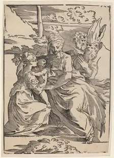 The Holy Family with Two Saints. Creator: Antonio da Trento