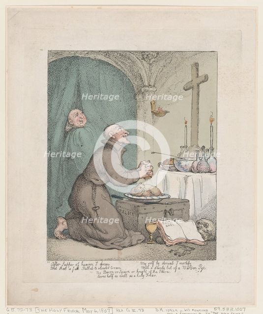 The Holy Friar, May 6, 1807., May 6, 1807. Creator: Thomas Rowlandson.
