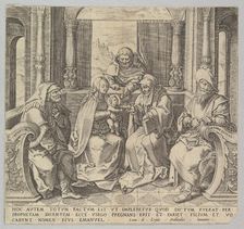 The Holy Kindred, (Virgin and Child with Joseph, Anne and Two Male Saints) (copy).n.d. Creator: Unknown