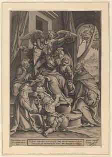 The Holy Kinship, before 1611. Creators: Hieronymous Wierix, Dionisio Calvaert