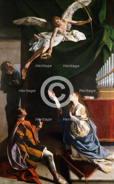 The Holy Martyrs Cecilia, Valerian and Tiburtius, 1606-1607. Creator: Gentileschi, Orazio (1563-1638).