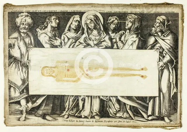 The Holy Shroud of Besançon, 1634. Creator: Jean de Loisy.