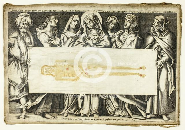 The Holy Shroud of Besançon, 1634. Creator: Jean de Loisy.