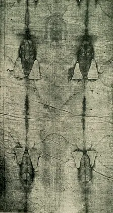 The Holy Shroud - Imprint of the Body: Front View 1902. Creator: Unknown