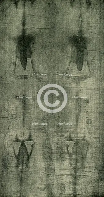 'The Holy Shroud - Imprint of the Body Seen From Behind', 1902. Creator: Unknown.