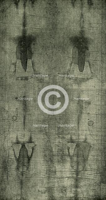 'The Holy Shroud - Imprint of the Body Seen From Behind', 1902. Creator: Unknown.