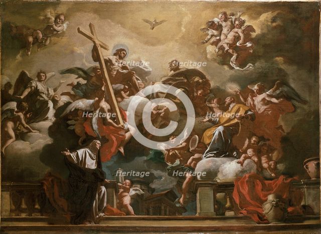 The Holy Trinity with St Philip Neri in Glory, c1727-1730. Artist: Francesco Solimena.