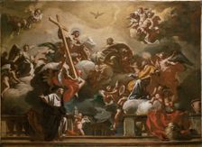 The Holy Trinity with St Philip Neri in Glory, c1727-1730. Artist: Francesco Solimena