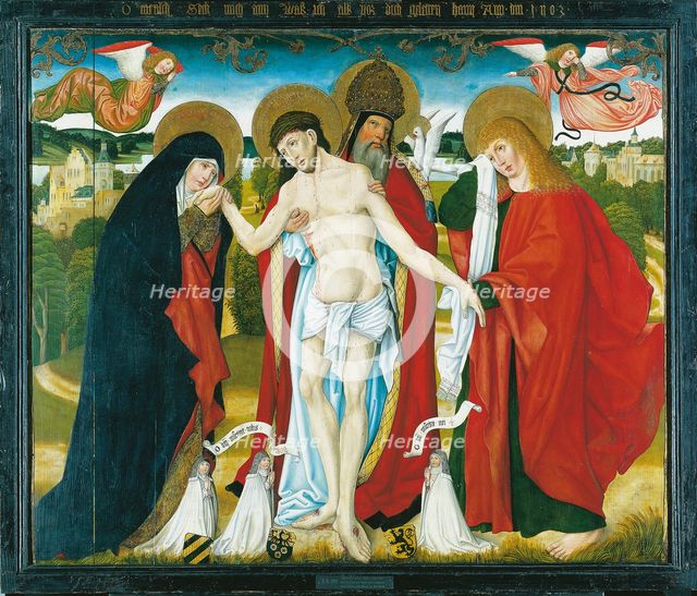 The Holy Trinity with the Virgin Mary and St John the Evangelist, 1503. Creator: Master of the Wendelin Altar.