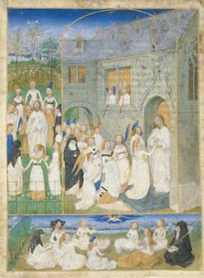 The Holy Virgins Greeted by Christ as They Enter the Gates of Paradise, ca. 1467-70. Creator: Simon Marmion