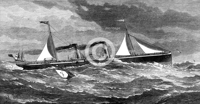 The Holyhead and Kingstown steam-boat Violet, constructed of steel, 1880. Creator: Unknown.