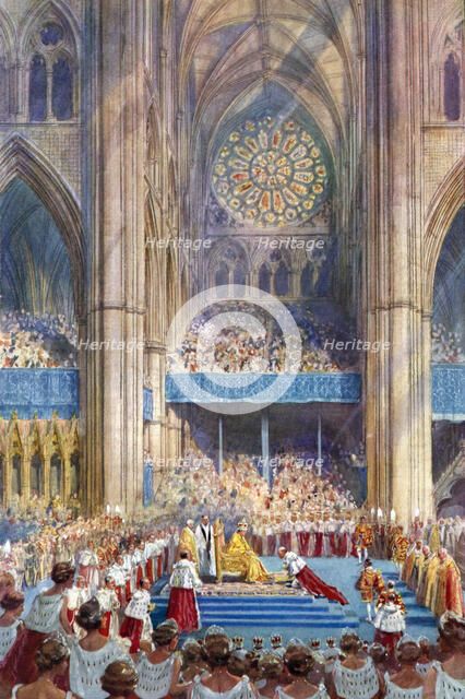 The Homage', George VI's coronation ceremony, 12 May 1937, (1937).Artist: Henry Charles Brewer