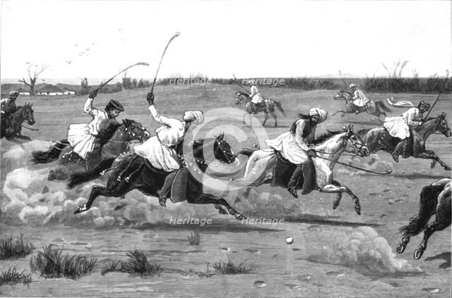 ''The Home of Polo - Natives of Manipur playing the National Game', 1891. Creator: Unknown.