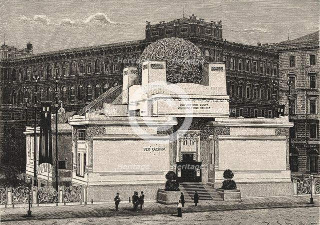 The Home of the Vienna Secession, from: "Over Land and Sea", 1898, No. 13, 1898. Creator: Anonymous.