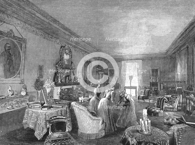 ''The home of TRH Prince and Princess Christian, The Drawing Room, Cumberland Lodge', 1891. Creator: Unknown.