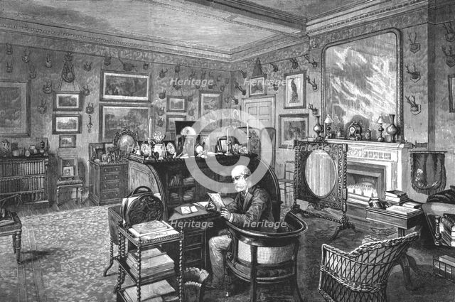 ''The home of TRH Prince and Princess Christian, The Study, Cumberland Lodge', 1891. Creator: Unknown.