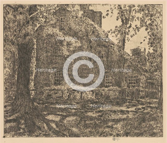 The "Home Sweet Home" Cottage, Easthampton, 1921. Creator: Frederick Childe Hassam.