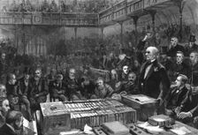 The Home Rule debate in the House of Commons - Mr Gladstone's peroration 1886. Creator: Unknown