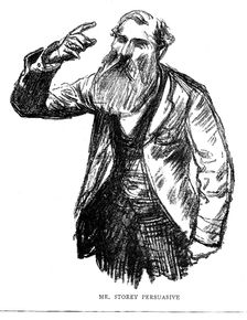 The Home Rule debate in the House of Commons, Mr Storey persuasive 1886. Creator: Unknown
