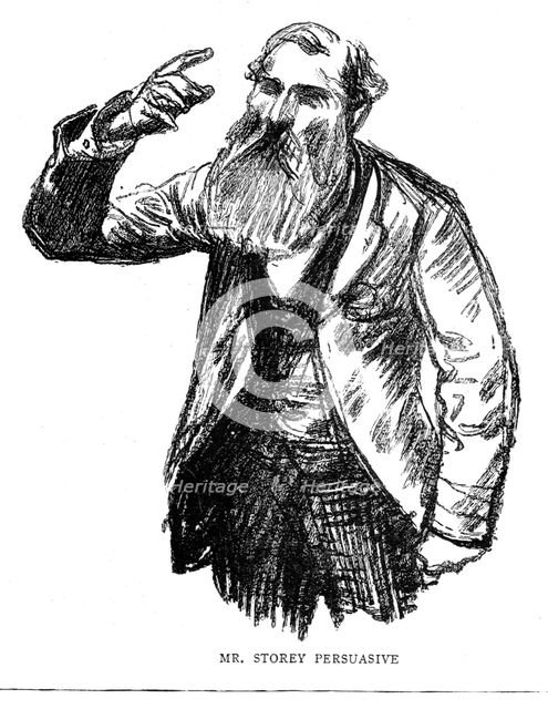 'The Home Rule debate in the House of Commons, Mr Storey persuasive', 1886.  Creator: Unknown.