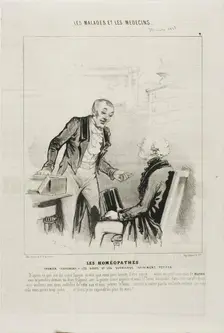 The Homeopaths: First Treatment (plate 4), 1843. Creator: Charles Emile Jacque