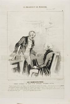 The Homeopaths: First Treatment (plate 4), 1843. Creator: Charles Emile Jacque