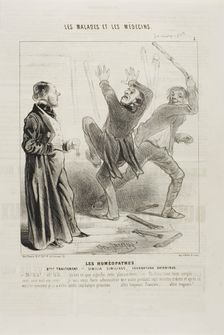 The Homeopaths: Second Treatment (plate 5), 1843. Creator: Charles Emile Jacque