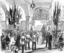 The Hon. Artillery Company's Ball: arrival of the Prince and Princess of Wales, 1870. Creator: Unknown