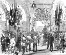 The Hon. Artillery Company's Ball: arrival of the Prince and Princess of Wales, 1870. Creator: Unknown