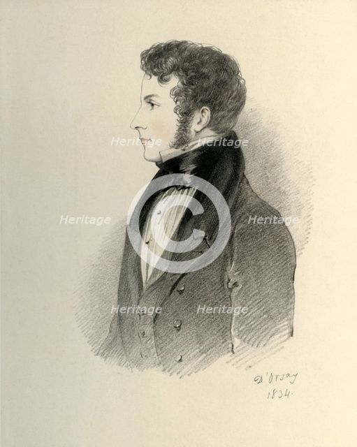 'The Honourable John Ponsonby, afterwards the Earl of Bessborough', 1834. Creator: Alfred d'Orsay.