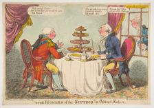 The Honors of the Sitting! A Cabinet Picture, January 30, 1805. Creator: Charles Williams