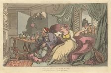 The Honey Moon (The English Dance of Death, plate 13), August 1, 1814. Creator: Thomas Rowlandson