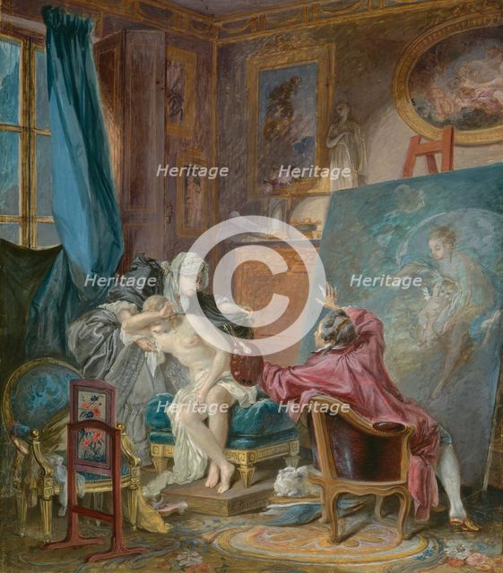 The Honest Model, 1769. Creator: Pierre Antoine Baudouin.