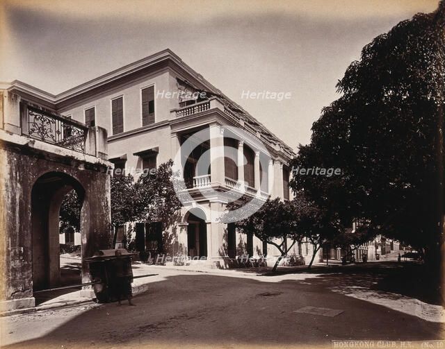 The Hong Kong Club building, Wyndham Street, Hong Kong, c1873. Creator: William Pryor Floyd.