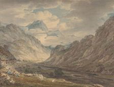 The Honister Pass from Gatesgarth Farm, Gatesgarthdale, Lake District , 1789-1804. Creator: Edward Dayes