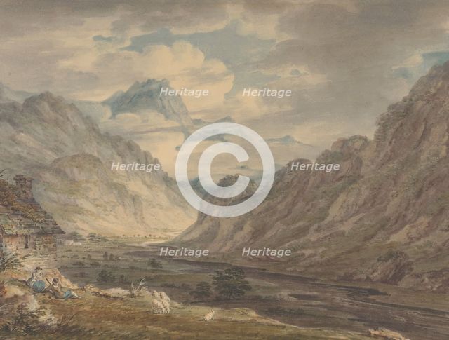 The Honister Pass from Gatesgarth Farm, Gatesgarthdale, Lake District , 1789-1804. Creator: Edward Dayes.