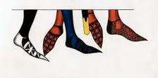 The hose and shoes worn by princes at the court of Edward III, (1312-1377), 1840. Artist: Henry Shaw