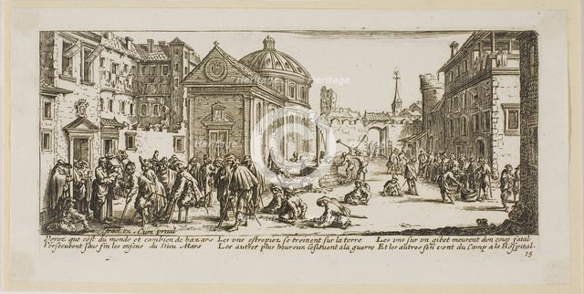 The Hospital, plate fifteen from The Large Miseries of War, n.d. Creator: Gerard van Schagen.