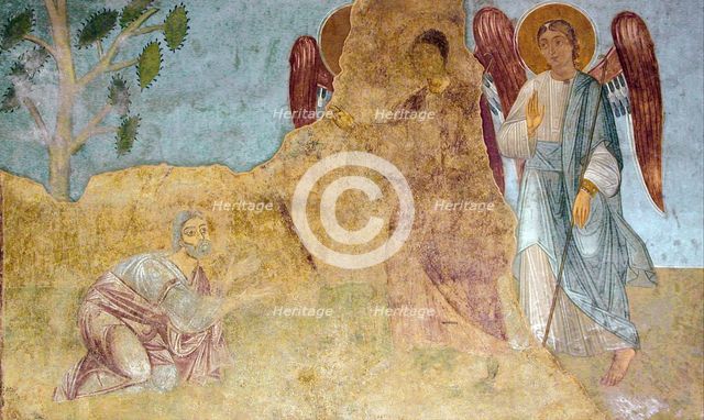 The Hospitality of Abraham (Old Testament Trinity). Artist: Ancient Russian frescos  